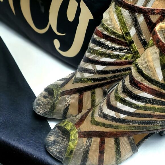 Annie Shoes l Snakeskin Design, Mesh accent l 4” Stiletto Heel l 6M l Like New! - Picture 4 of 13